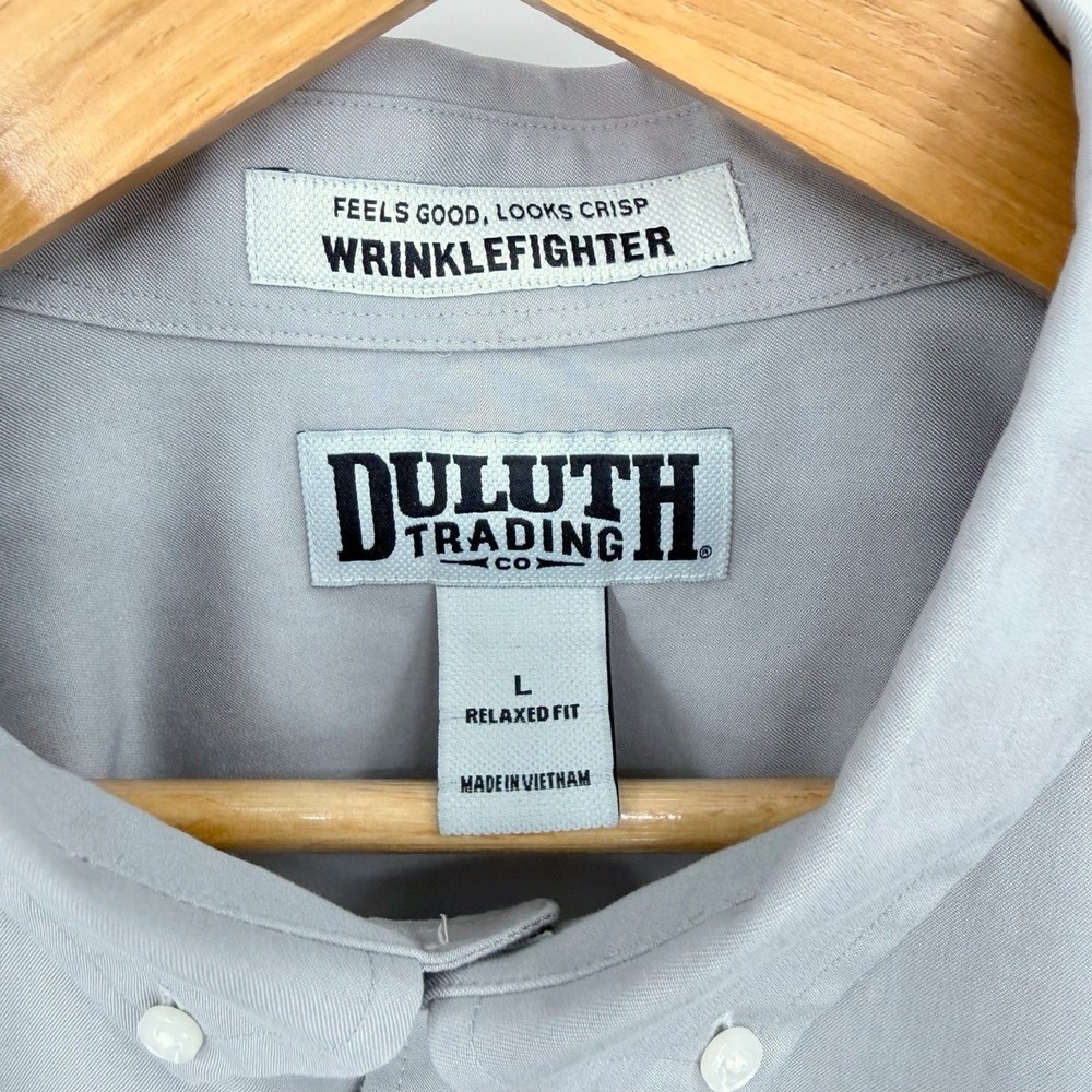 Duluth Trading‎ Mens Large Long Sleeve Button Down Shirt Workwear Rugged Utility - Picture 3 of 5
